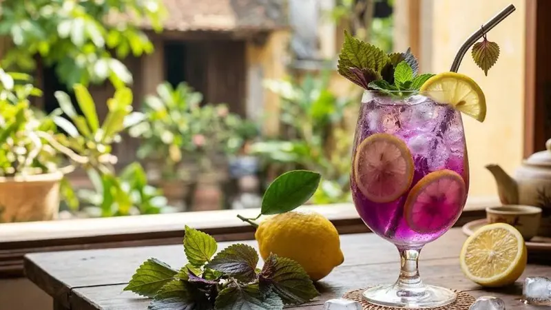 Bí quyết pha chế nước tía tô chanh tươi để bảo toàn dưỡng chất