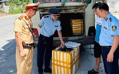 Tuyên Quang: Phát hiện và tiêu hủy 148kg sản phẩm động vật không rõ nguồn gốc trên xe khách